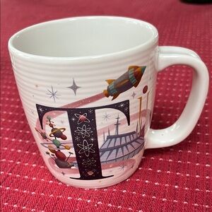 Disney T mug Tomorrowland ABC collection  White Ceramic Mug Retro space